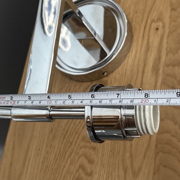 West Elm Sculptural Double Sconce Polished Nickel Clear Globe Bathroom light - Picture 7 of 16